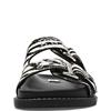 STEVE MADDEN WOMENS SLIDE STRAP SANDAL - BLACK ZEBRA
